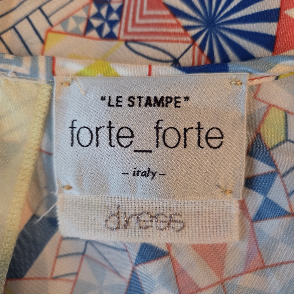 Forte Forte Geometric Silk Short Dress Size III (US Size L) Designer - Picture 3 of 4